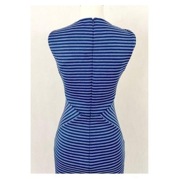 Calvin Klein Sleeveless Striped Scuba Knit Sheath - Picture 8 of 12